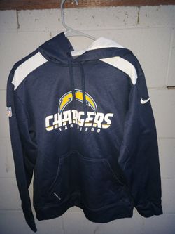 Los Angeles Chargers Nike Therma Fit Football Hoodie Sweatshirt M On Field 