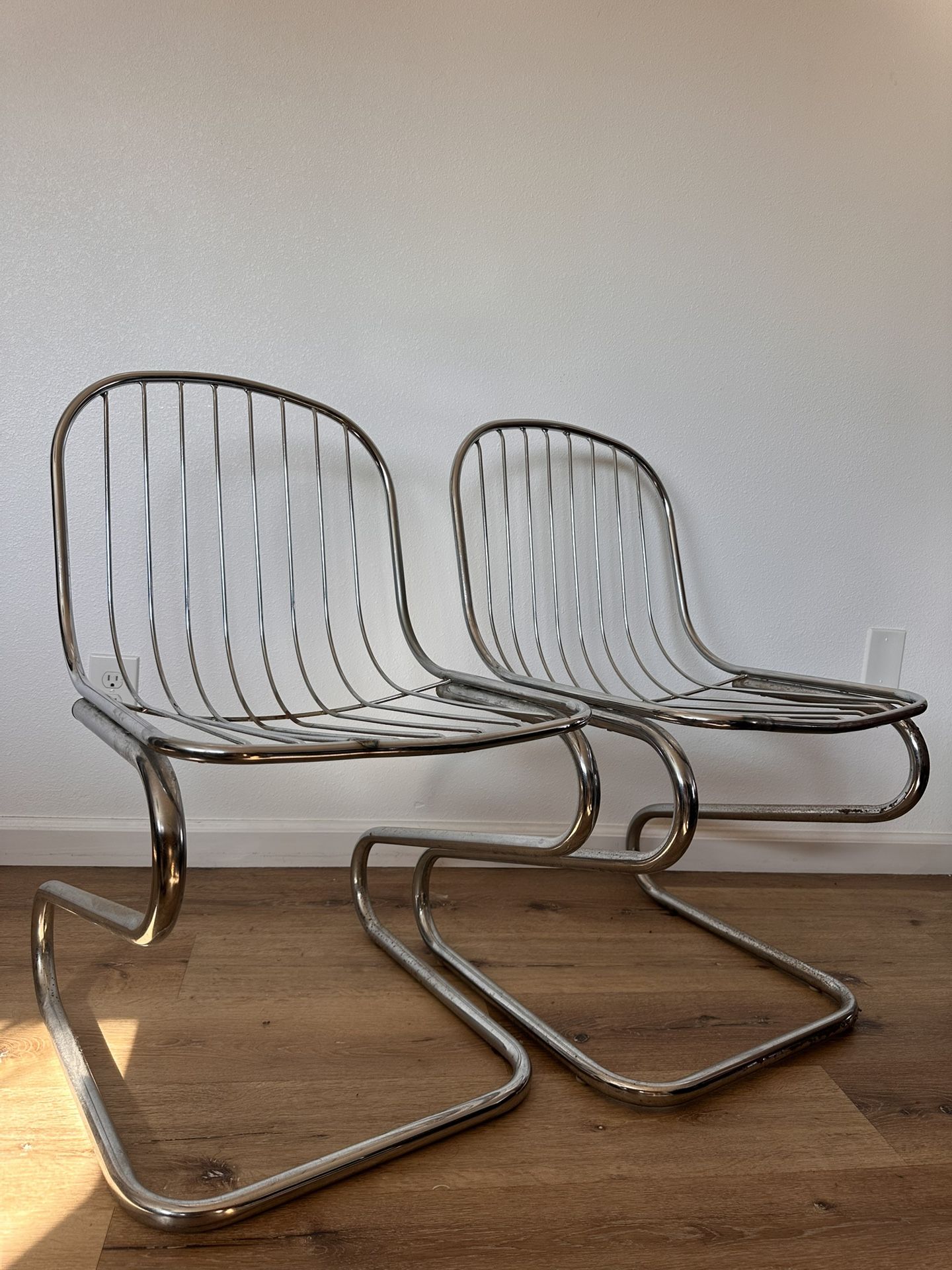 Vintage Italian Metal Dining Chairs