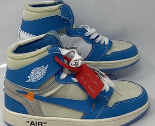 Off-White x Air Jordan 1 Retro High OG "UNC" — Size 8 Women's / 6.5 Men's
