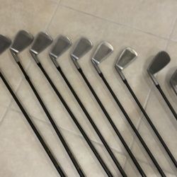 SCIMITAR TRIMATCH SERIES TITANIUM 6A4V IRONS. PLUS /UST GRAPHITE  TOP GUN “THE GREATEST DRIVER , 3 WOOD, 5 WOOD . See Photos And Remarks 