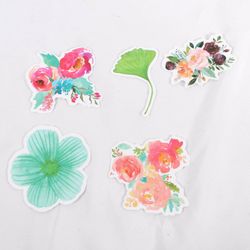 Floral Stickers Lot Of 5 Flowers Plants Scrapbooking Journaling Arts And Crafts