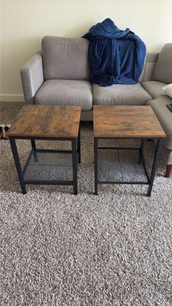 Rustic Brown Side Tables