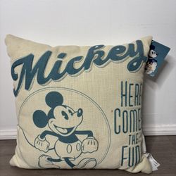 Disney Mickey Mouse , Here Comes The Fun ! , Throw Pillow , Decor 