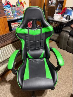 Black and green gaming  chair