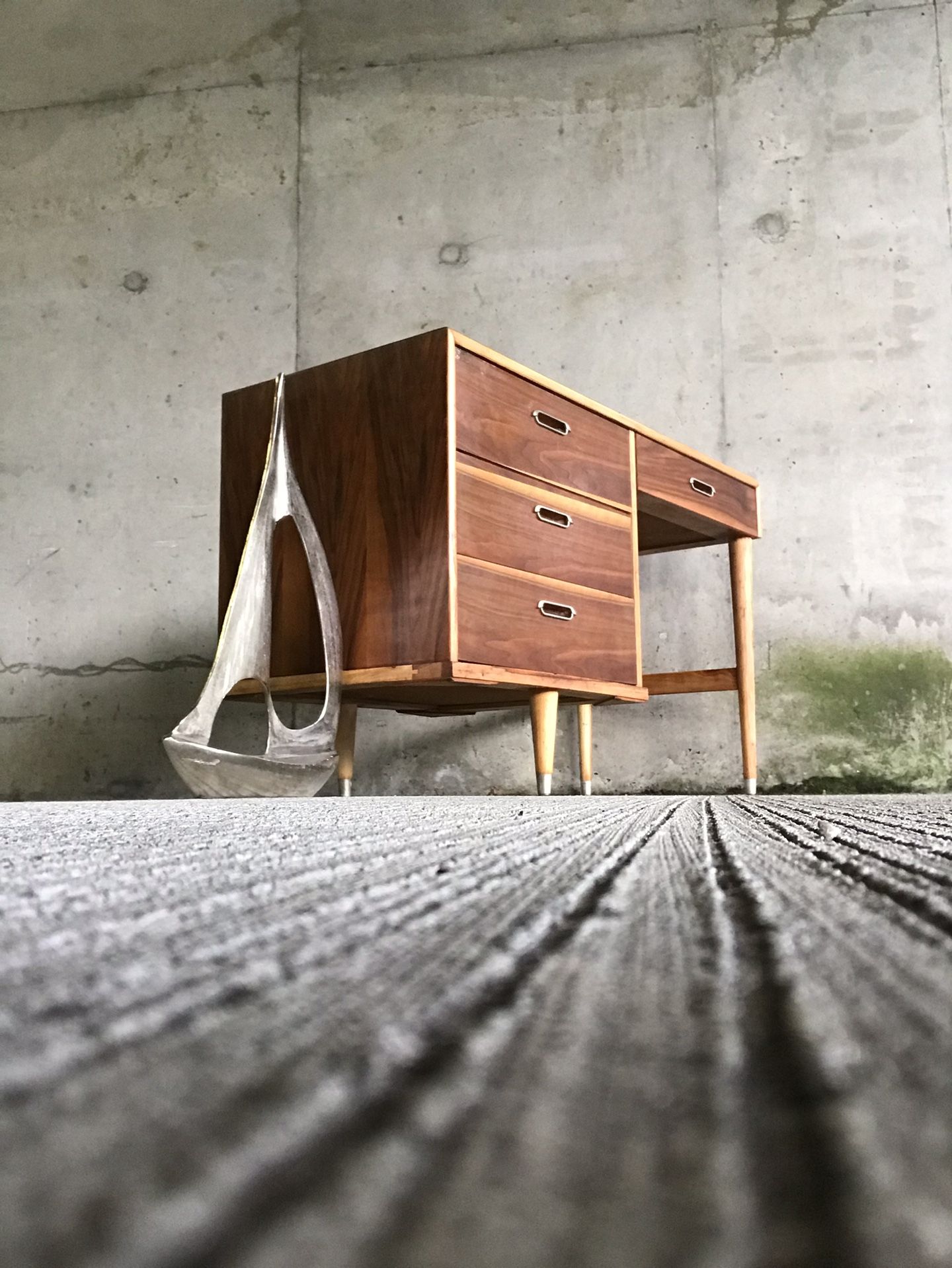 Beautiful BP John Mid Century Modern Solid Wood Desk. Hand Refinished With Love ❤️