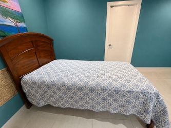 Solid Wood Bed Frame Twin size  – Good Condition