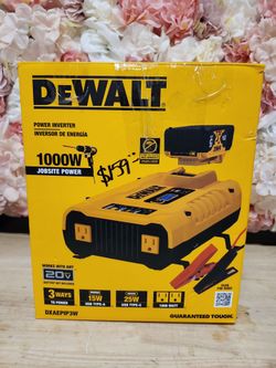 DEWALT
3-Way 1000-Watt Power Inverter Compatible with 20-Volt XR 5 AH Lithium-Ion Battery (Not Included)