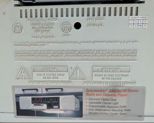 GE Spacemaker Model number 7-4285A AM/FM Cassette