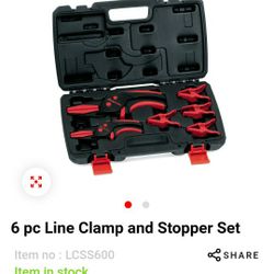 New Snap On 6 Pc Line Clamp And Stopper Set