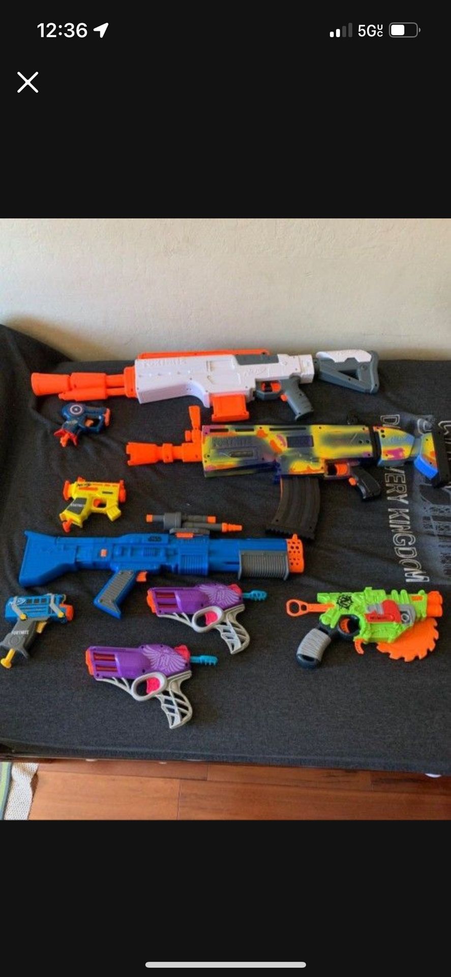 Nerf Gun Lot Of 9