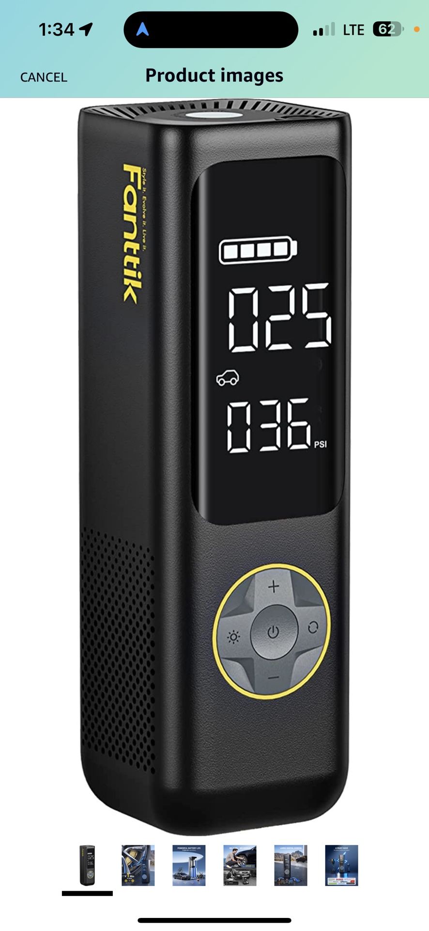 Fanttik X8 APEX Tire Inflator Portable Air Compressor, 2X Faster Inflation, 150PSI Cordless Tire Inflator with LCD Dual Screen, Suitable for Cars, E-B
