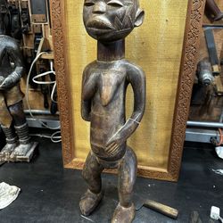 Antique African Senufo Hand Carved Fertility Statue Hardwood