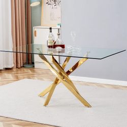 63 Inch Glass Dining Room Table