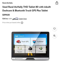 Gps Randy MCNALLY TABLET