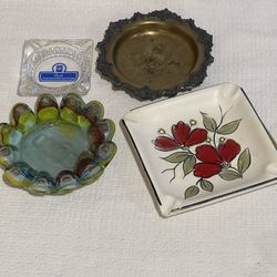 Vintage Ashtrays All 4 For One Price