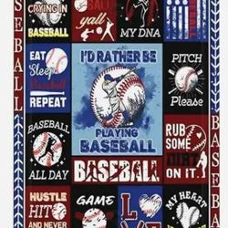 New In package. BASEBALL ⚾ FLEECE BLANKET 40 x 50. CASH PICKUP ONLY 