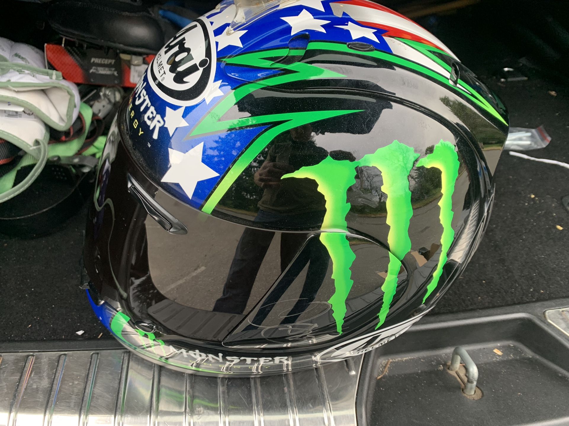 Arai RX-7 Monster Large John Hopkins Autographed!!