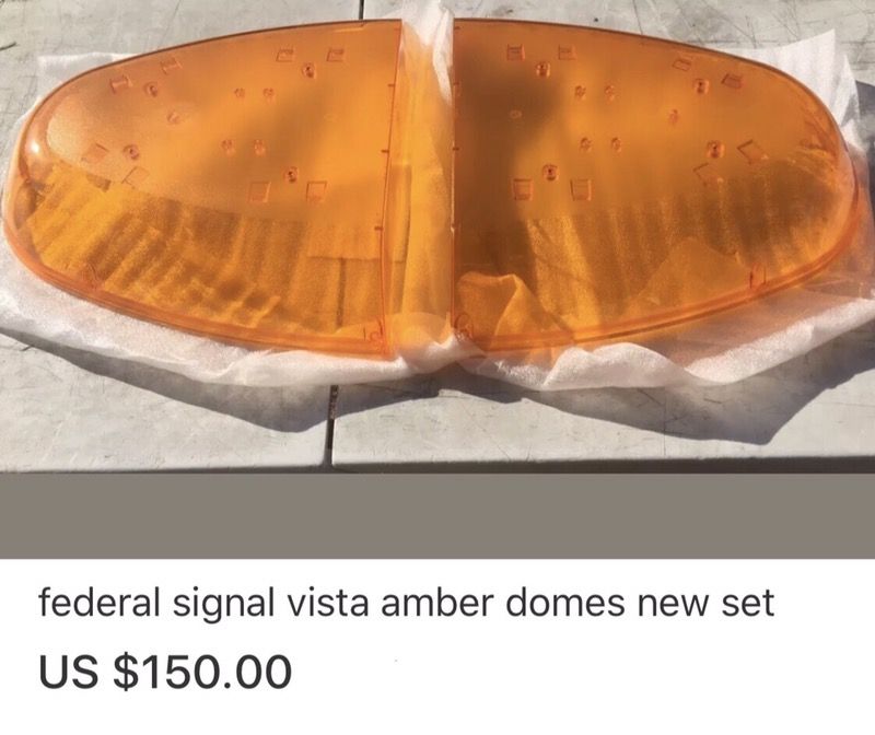 Federal Signal vista amber domes set