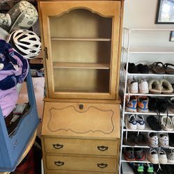 Antique Drop Front Secretary (with Key)