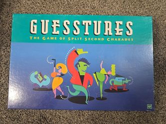Hasbro Guesstures The Game of Split Second Charades 1999 New Open Box