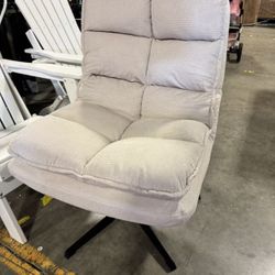 Adjustable Height Tufted Design and Office Chair Armless in Vicenta Beige  $120