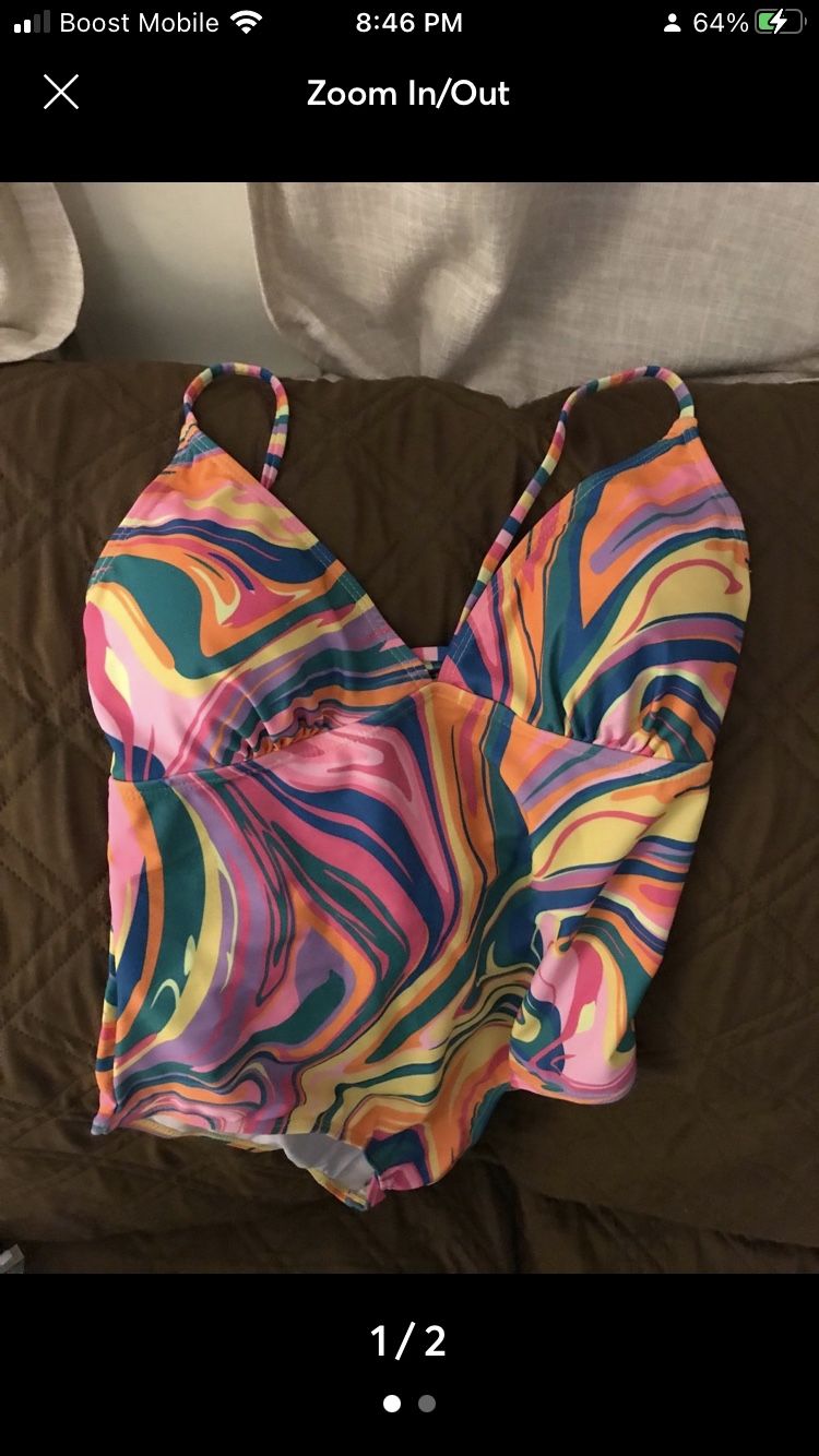 New One Piece Swimsuit Size Large 12-14