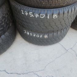 Pair 275/70/18 AT Tires 
