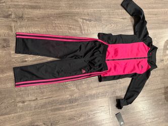 Adidas Kids Tracksuit Black and Pink