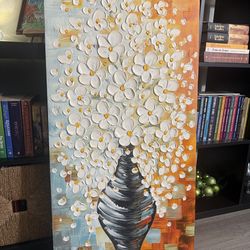 3D Floral Vase Painting