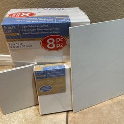 Canvas Pack Bundle – 9×12 (8pk), 5×7 (2pk), Extra Panels – New