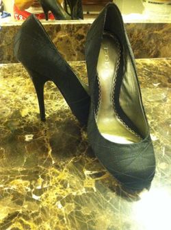 bebe black heels