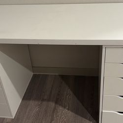 white desk
