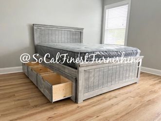 New Queen Bed With Mattress And Drawers