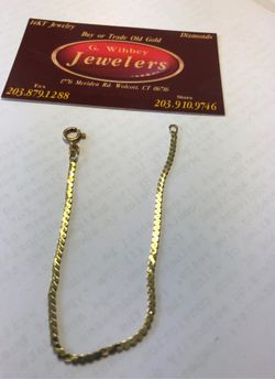 14 kt genuine gold 7” bracelet