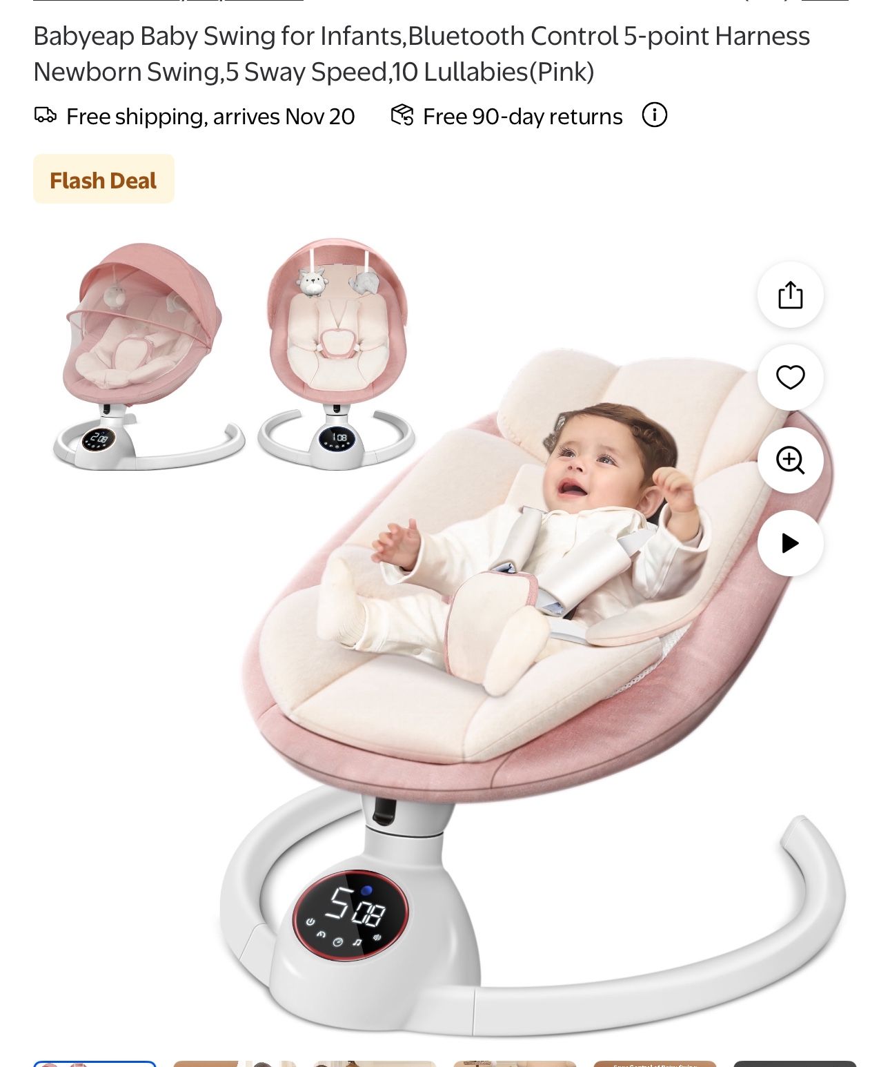 Babyeap Baby Swing for Infants