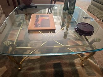 Glass coffee table
