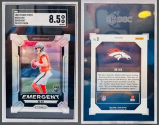 2024 Panini Prizm - Bo Nix - Emergent Silver Prizm (SGC 8.5)