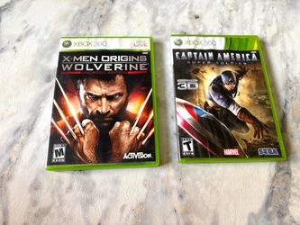 X men orgins Wolverine Uncaged Edition and Captain America for Xbox 360