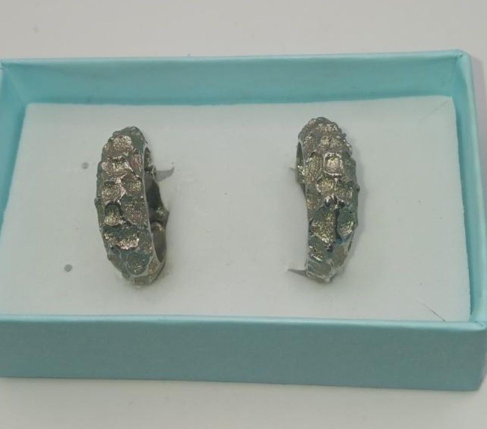 Silvertone Medium Clip on Hoop Earrings