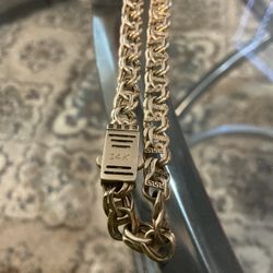 14KT YG SEMI SOLID BAR CHINO LINK 6.7MM 24.      23.3 GRAMS