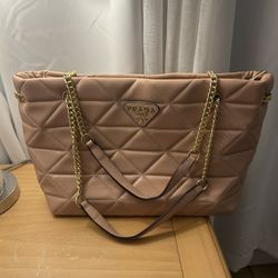 Beige Tote Bag 