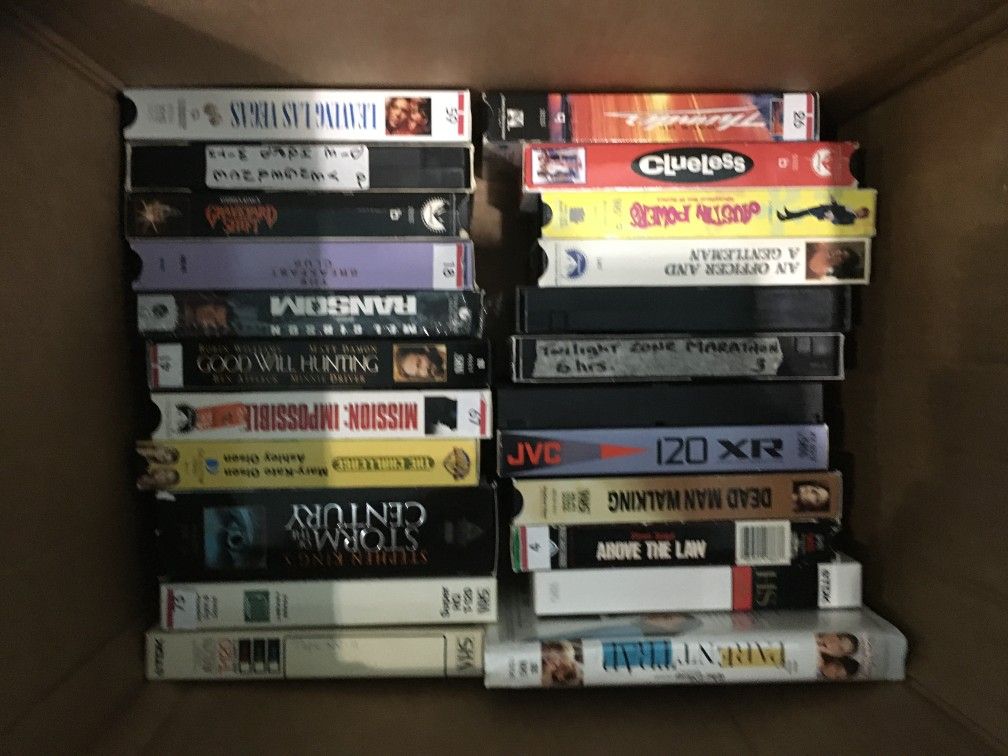 Lot of DVDS, VHS, some MUSIC Cds
