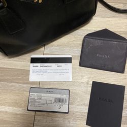 Black Small Prada Galleria Saffiano Leather Bag