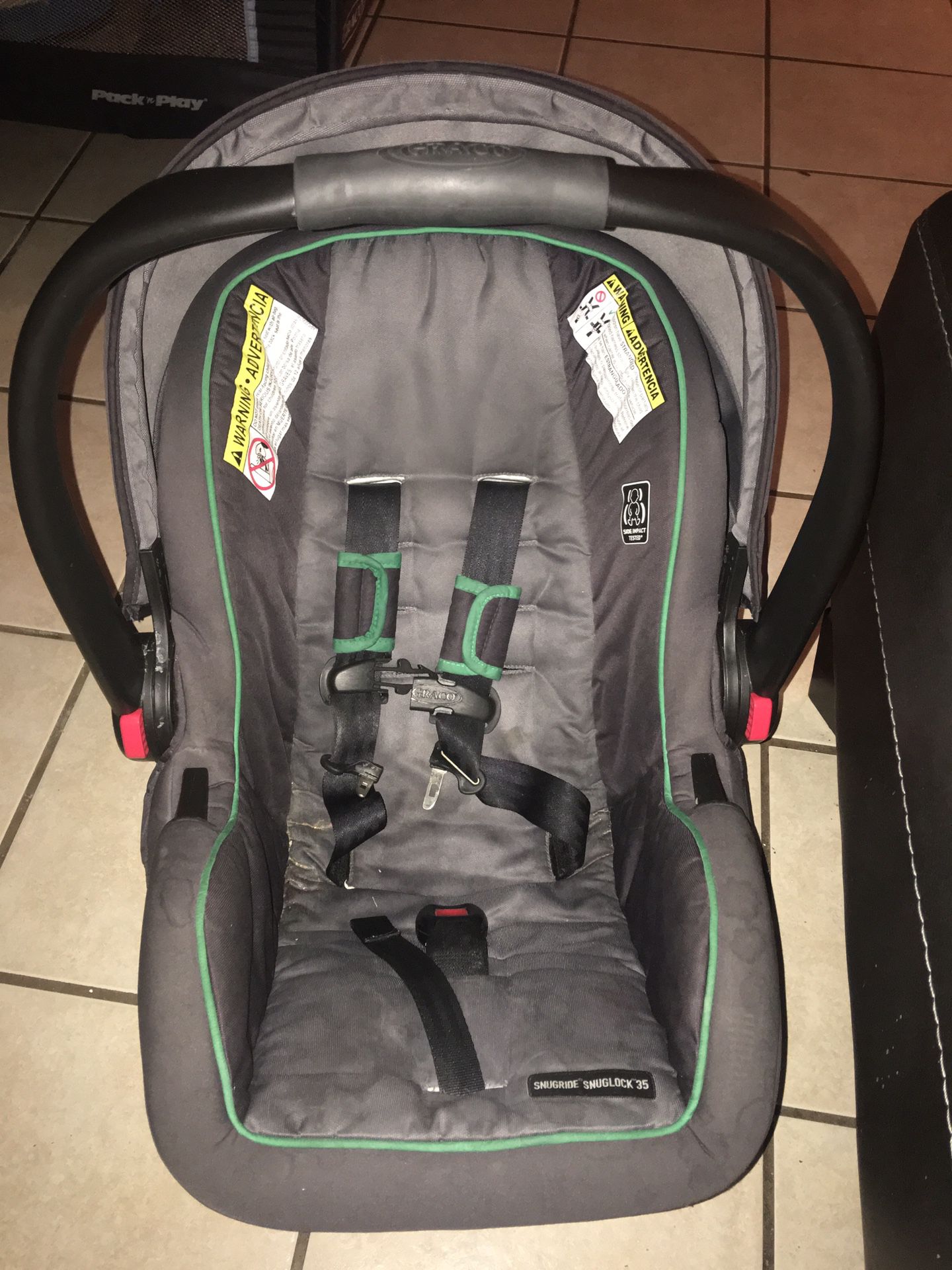 Baby car seat and Disney baby Mickey Mouse walker
