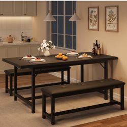 GarveeHome Dining Table Set for 4-6 - New In Box