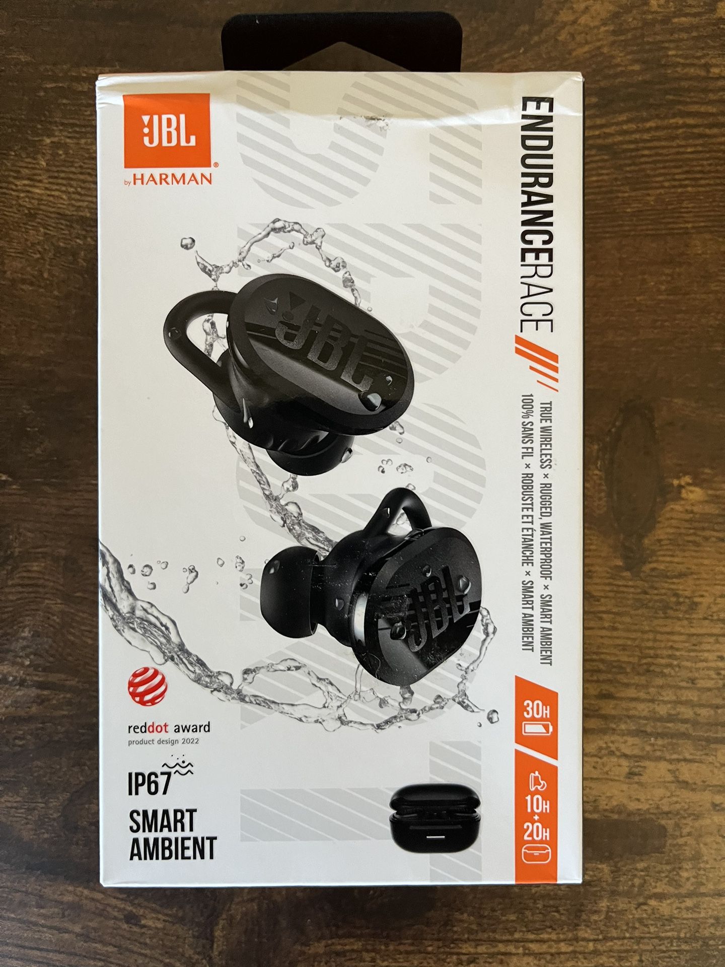 New, JBL Endurance Race Waterproof Wireless Earbuds