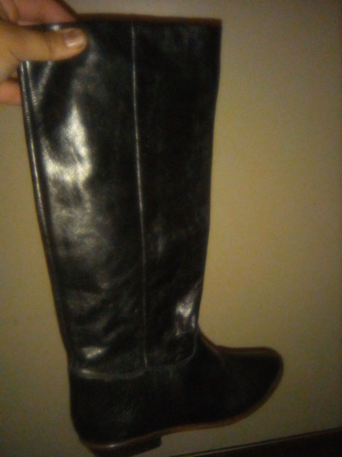 Women pull-up boots By 9 west black leather size 7