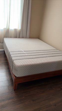 Low Platform Bed Frame with Mattress