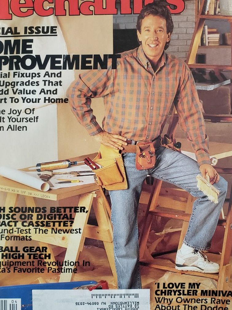 April 1993 Popular Mechanics Tim Allen Cover.