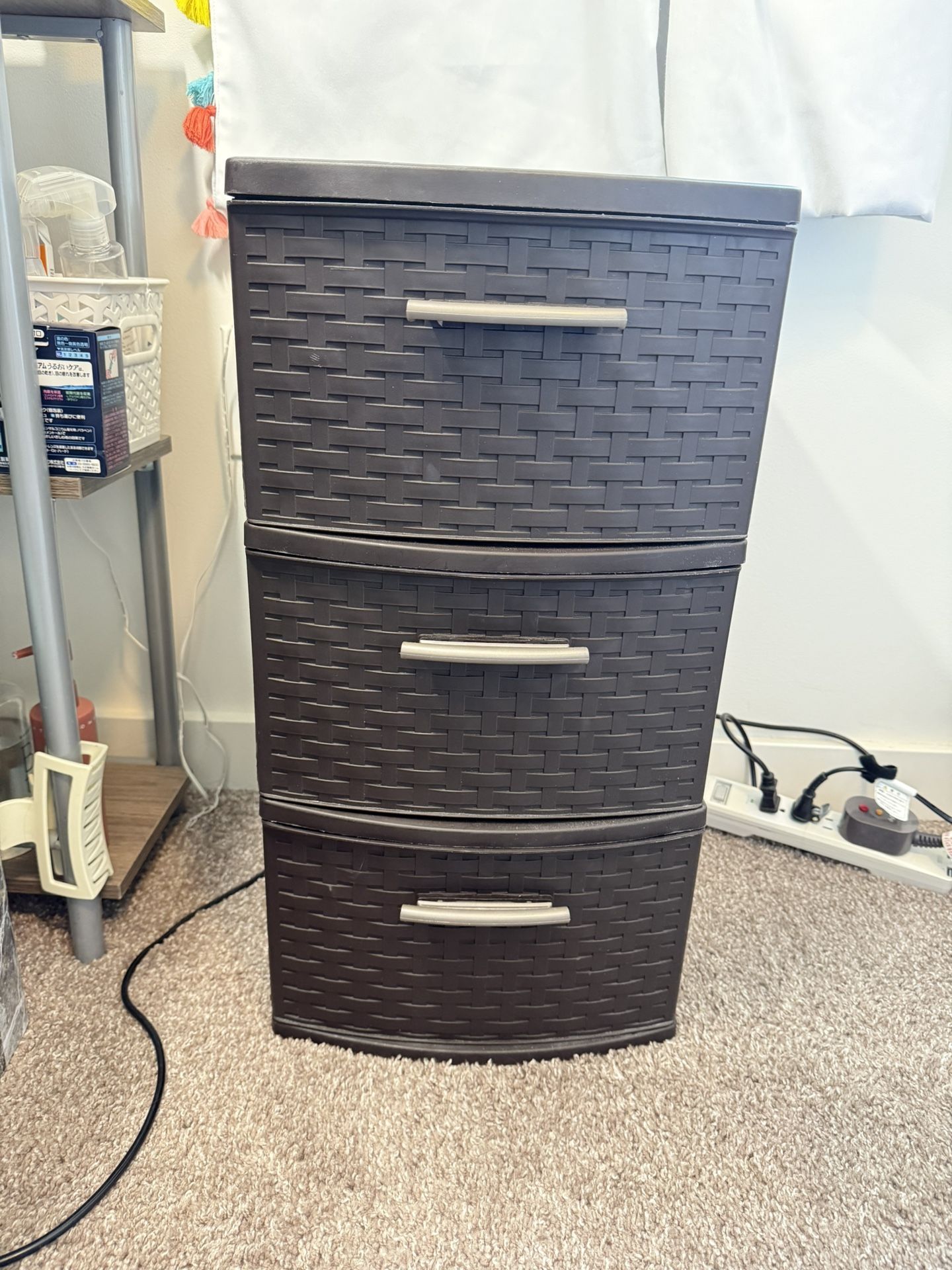 Sterilite 3-Drawer Storage Tower — Woven Look
